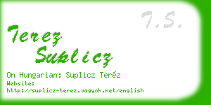 terez suplicz business card